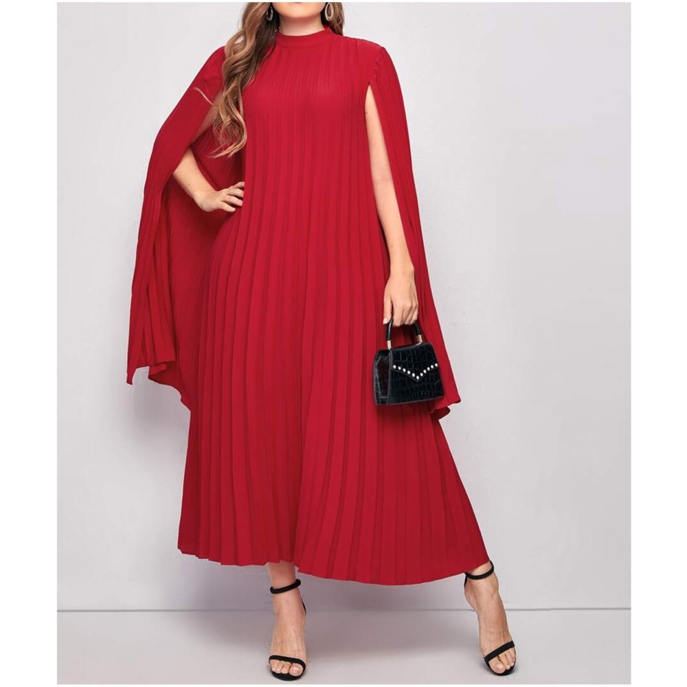 Classic Pleated Evening Formal Holiday Dress - Picture 5 of 12